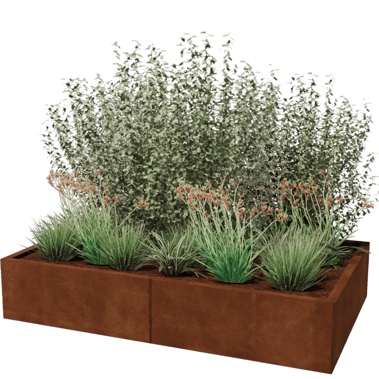 Jardinieră din oțel corten XXL - Dreptunghiular - 160 x 100 cm