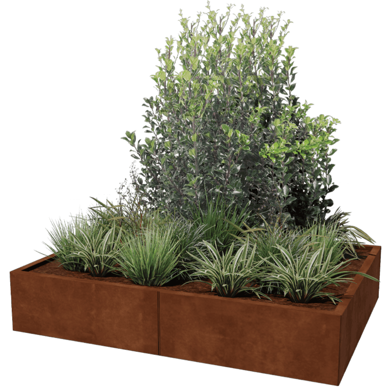 Jardinieră din oțel corten XXL - Dreptunghiular - 160 x 120 cm