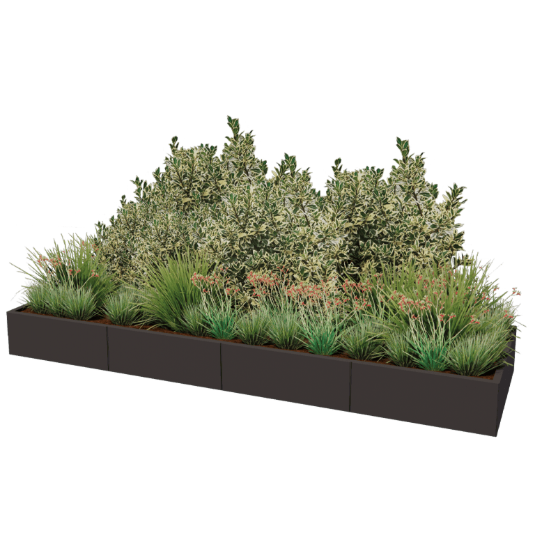 Jardinieră din oțel XXL - Dreptunghiular - 320 x 100 cm