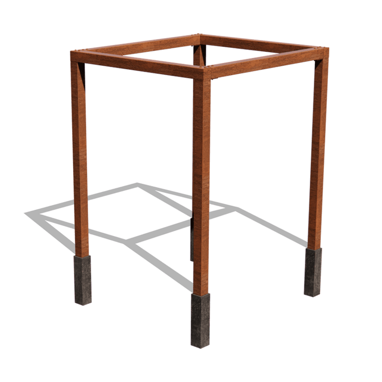 Pergolă din oțel corten - Pătrat - 224 x 200 x 230 cm