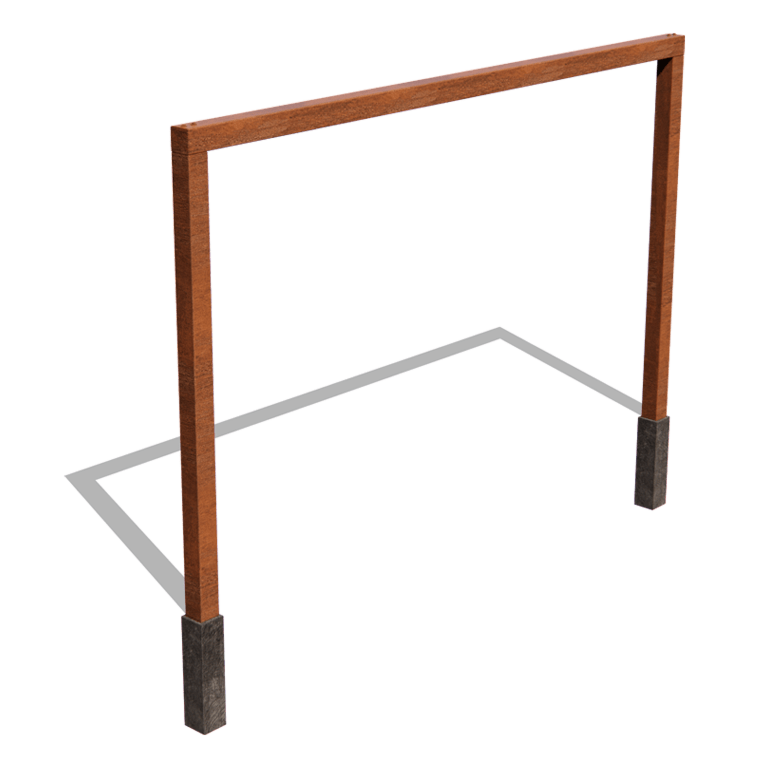 Pergolă din oțel corten - Drept - 400 x 230 cm