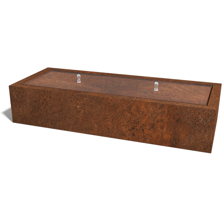 Fântână din oțel corten - Lyra - 200 x 200 x 40 cm