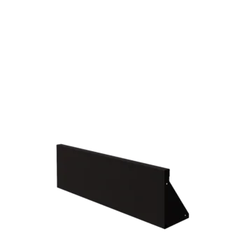 Zid de sprijin din oțel - Drept - 100 x 30 cm - RAL9005 mat (negru)