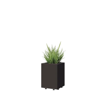 Jardinieră din oțel - Pătrat - 30 x 30 x 40 cm - Altă culoare RAL - Cu placă de bază - Cu picioare