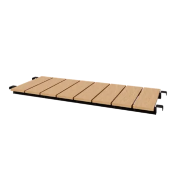 Băncuță din oțel - 130 x 44,3 cm - RAL9005 mat (negru)