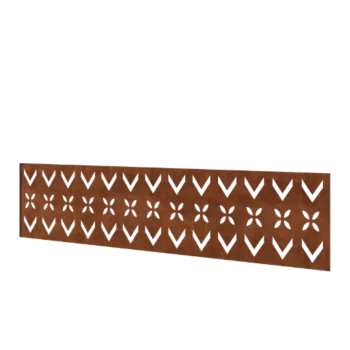 Gard din oțel corten H - Panou V - 180 x 47,5 cm