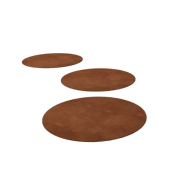 Pas japonez din oțel corten - Rotund - 50 cm
