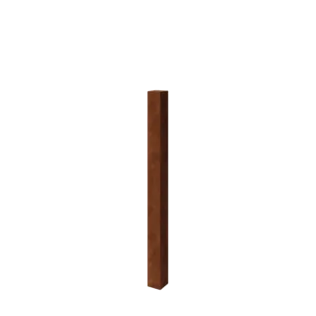 Stâlp decorativ din oțel corten - 12 x 12 x 150 cm