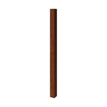 Stâlp decorativ din oțel corten - 12 x 12 x 200 cm