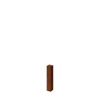 Stâlp decorativ din oțel corten - 12 x 12 x 60 cm