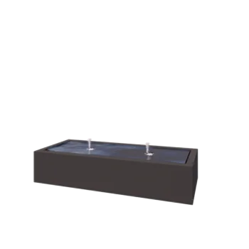 Fântână din aluminiu - Lyra - 200 x 80 x 40 cm - RAL7016 mat (gri antracit) - Cu iluminare LED