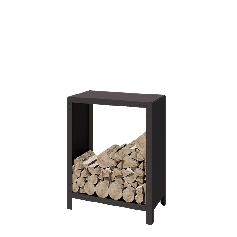 Suport pentru lemne din oțel - Indiana - 80 x 40 x 100 cm - RAL7016 mat (gri antracit)