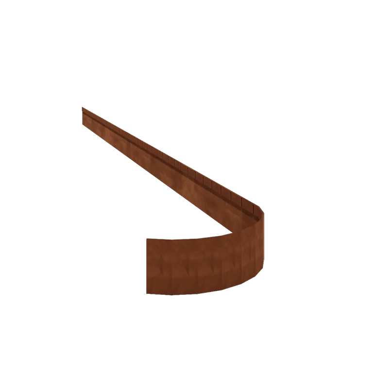 Separator de gazon din oțel corten - Aplatizat FLEX - Înălțime 13 cm - 150 cm