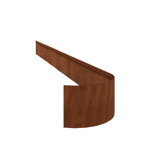 Separator de gazon din oțel corten - Aplatizat FLEX - Înălțime 23 cm - 240 cm