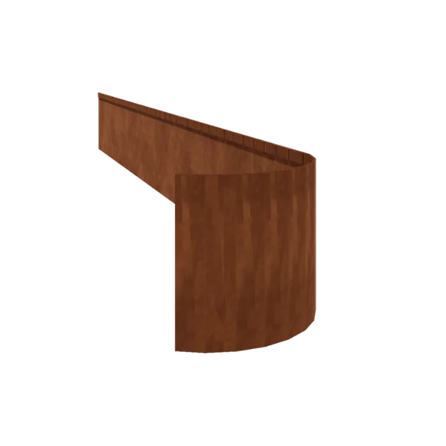 Separator de gazon din oțel corten - Aplatizat FLEX - Înălțime 35 cm - 240 cm