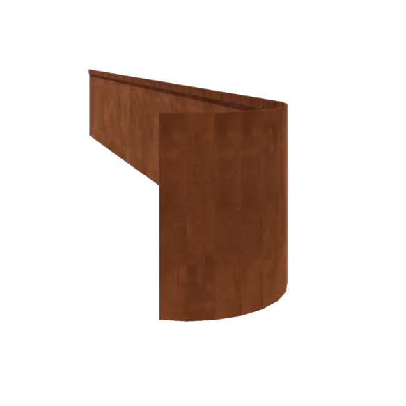 Separator de gazon din oțel corten - Aplatizat FLEX - Înălțime 45 cm - 150 cm