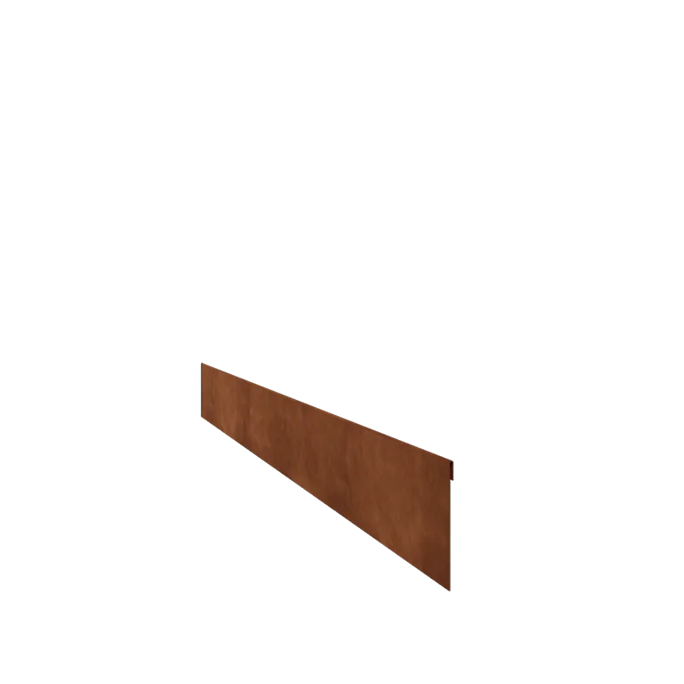 Separator de gazon din oțel corten - Aplatizat - Înălțime 13 cm - 240 cm