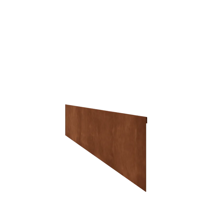Separator de gazon din oțel corten - Aplatizat - Înălțime 23 cm - 150 cm