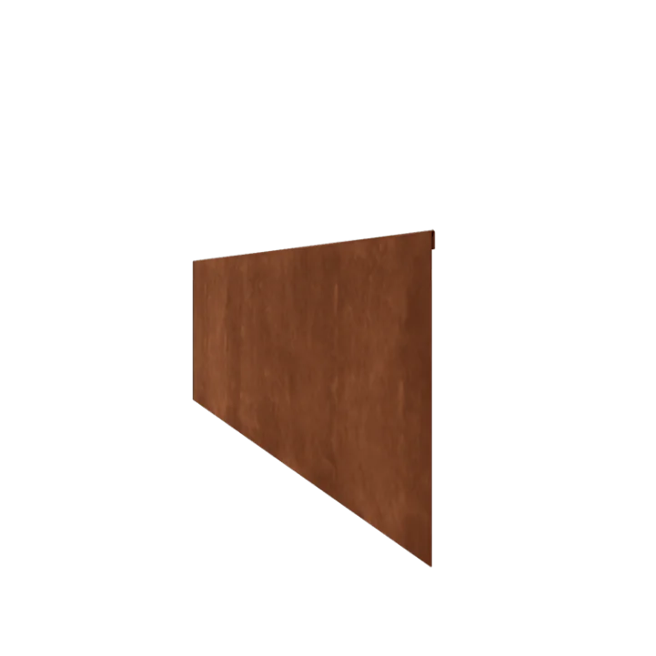 Separator de gazon din oțel corten - Aplatizat - Înălțime 35 cm - 150 cm