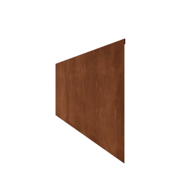 Separator de gazon din oțel corten - Aplatizat - Înălțime 45 cm - 150 cm