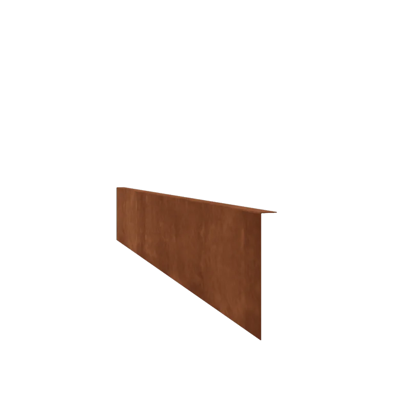 Separator de gazon din oțel corten - Îndoită - Înălțime 22 cm - 240 cm