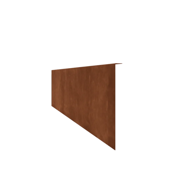 Separator de gazon din oțel corten - Îndoită - Înălțime 34 cm - 240 cm