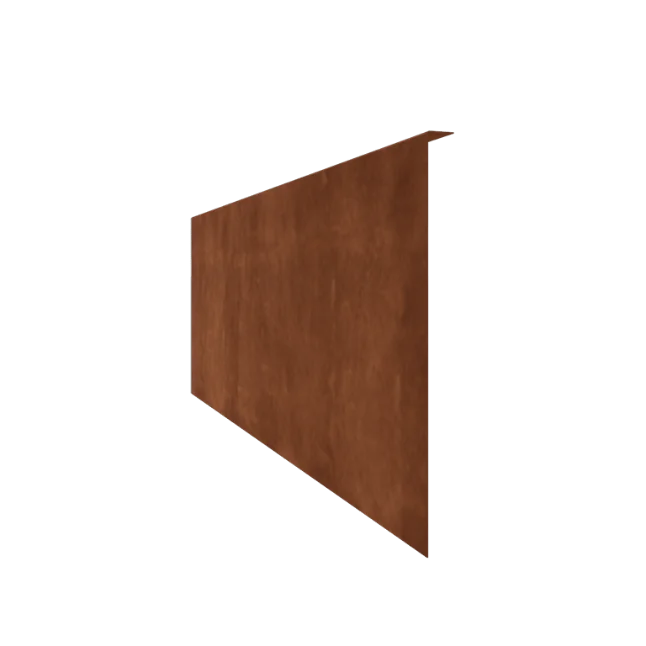 Separator de gazon din oțel corten - Îndoită - Înălțime 45 cm - 150 cm