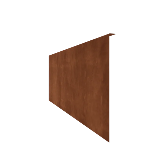 Separator de gazon din oțel corten - Îndoită - Înălțime 45 cm - 240 cm