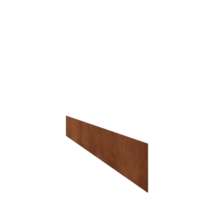 Separator de gazon din oțel corten - Drept - Înălțime 15 cm - 150 cm