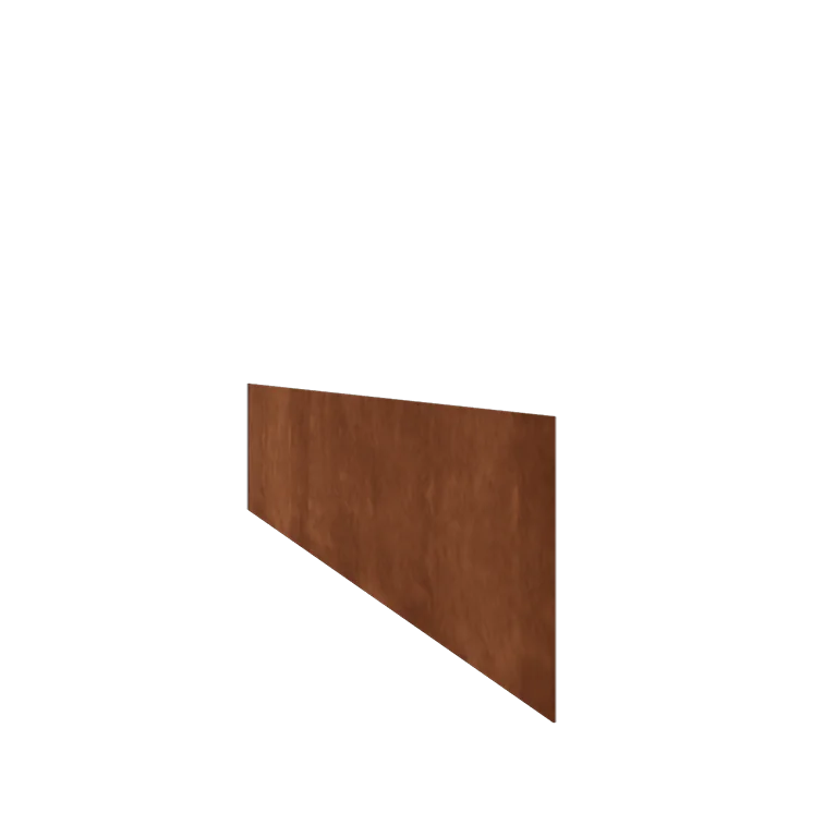Separator de gazon din oțel corten - Drept - Înălțime 25 cm - 240 cm