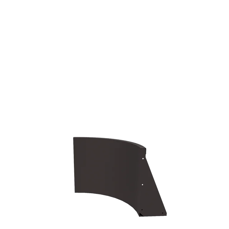 Zid de sprijin din oțel - Curbă interioară - 50 x 50 x 50 cm - RAL9005 mat (negru)