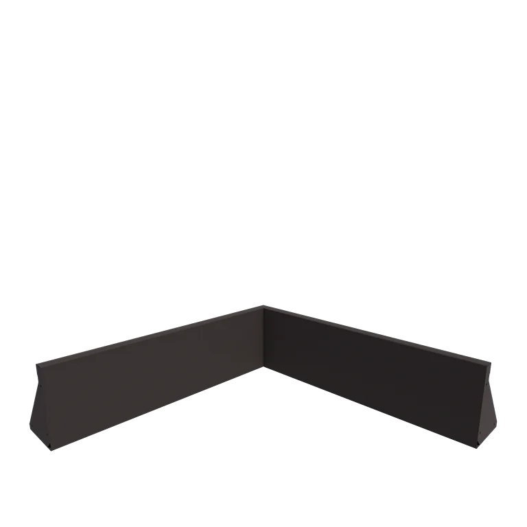 Zid de sprijin din oțel - Colț interior - 100 x 100 x 30 cm - RAL7016 mat (gri antracit)