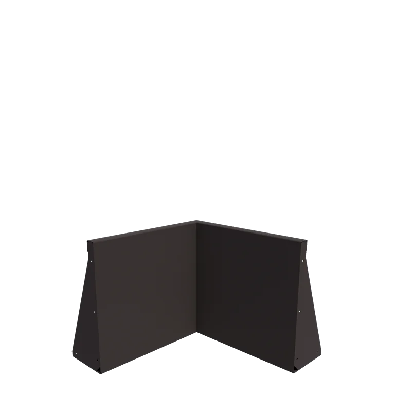 Zid de sprijin din oțel - Colț interior - 50 x 50 x 50 cm - Altă culoare RAL
