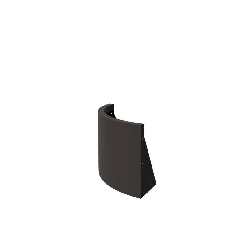 Zid de sprijin din oțel - Curbă exterioară - 50 x 50 x 40 cm - RAL7016 mat (gri antracit)