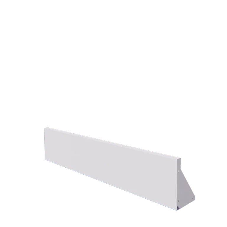Zid de sprijin din oțel - Drept - 150 x 30 cm - RAL9010 mat (alb)