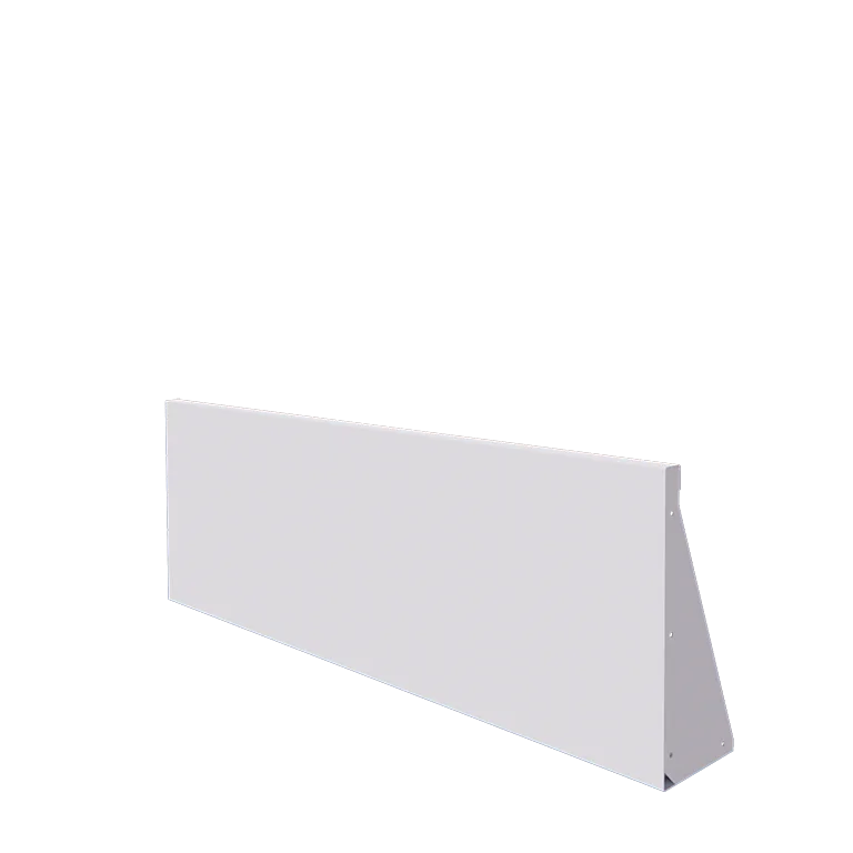 Zid de sprijin din oțel - Drept - 150 x 50 cm - RAL9010 mat (alb)