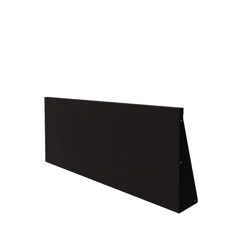 Zid de sprijin din oțel - Drept - 150 x 60 cm - RAL9005 mat (negru)