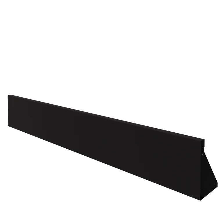 Zid de sprijin din oțel - Drept - 200 x 30 cm - RAL9005 mat (negru)