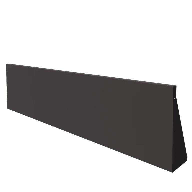 Zid de sprijin din oțel - Drept - 200 x 50 cm - RAL7016 mat (gri antracit)
