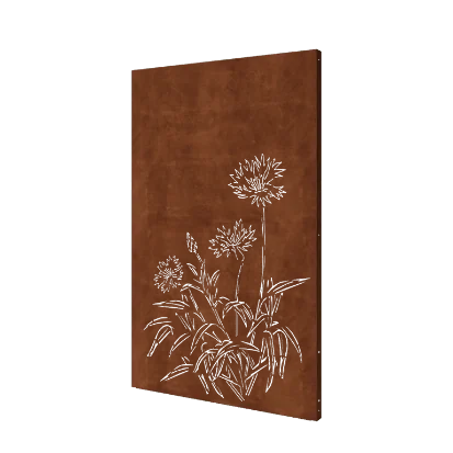 Panou decorativ din oțel corten - Albăstrea - 120 x 6 x 190 cm