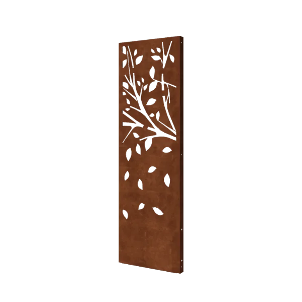 Panou decorativ din oțel corten - Copac - Partea 3 - 60 x 6 x 190 cm