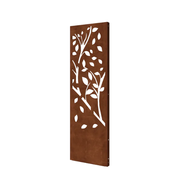 Panou decorativ din oțel corten - Copac - Partea 4 - 60 x 6 x 190 cm