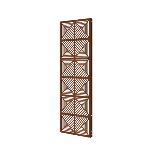Panou decorativ din oțel corten - Linii 1 - 60 x 6 x 190 cm