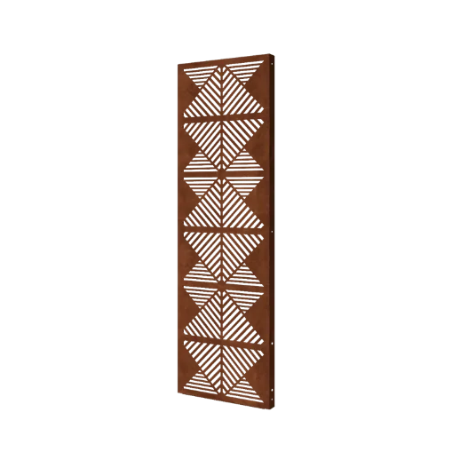 Panou decorativ din oțel corten - Linii 2 - 60 x 6 x 190 cm