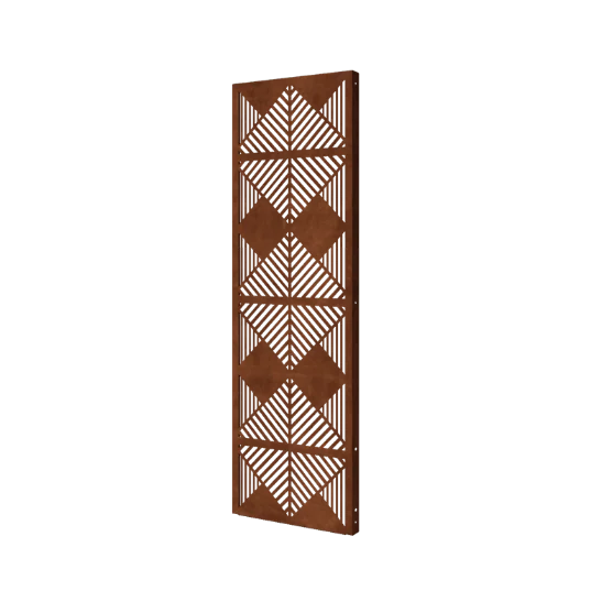 Panou decorativ din oțel corten - Linii 3 - 60 x 6 x 190 cm
