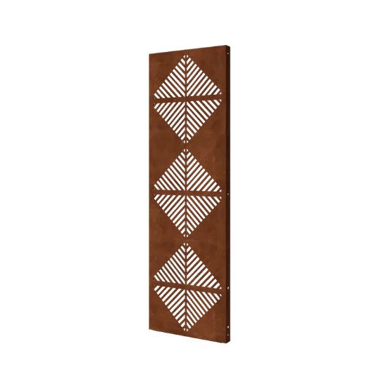Panou decorativ din oțel corten - Linii 4 - 60 x 6 x 190 cm