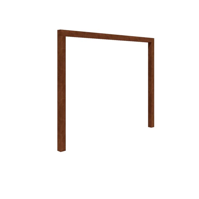 Pergolă din oțel corten - Drept - 300 x 230 cm - Fără bază de beton