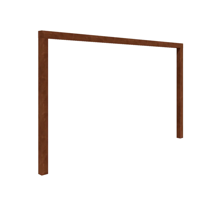 Pergolă din oțel corten - Drept - 400 x 230 cm - Fără bază de beton