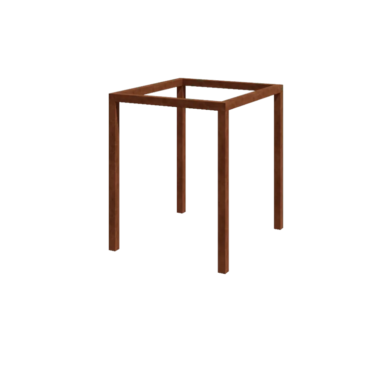 Pergolă din oțel corten - Pătrat - 224 x 200 x 230 cm - Fără bază de beton