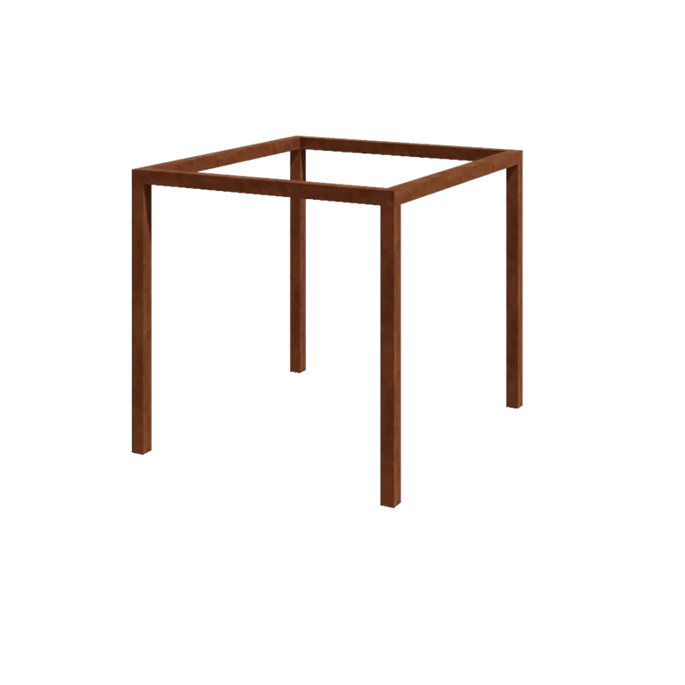 Pergolă din oțel corten - Pătrat - 274 x 250 x 230 cm - Fără bază de beton